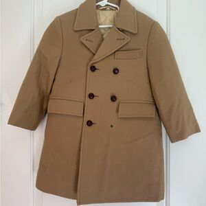 Men's Tan Double-Breasted Coat